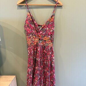 Angie Floral Peekaboo dress - Midi length